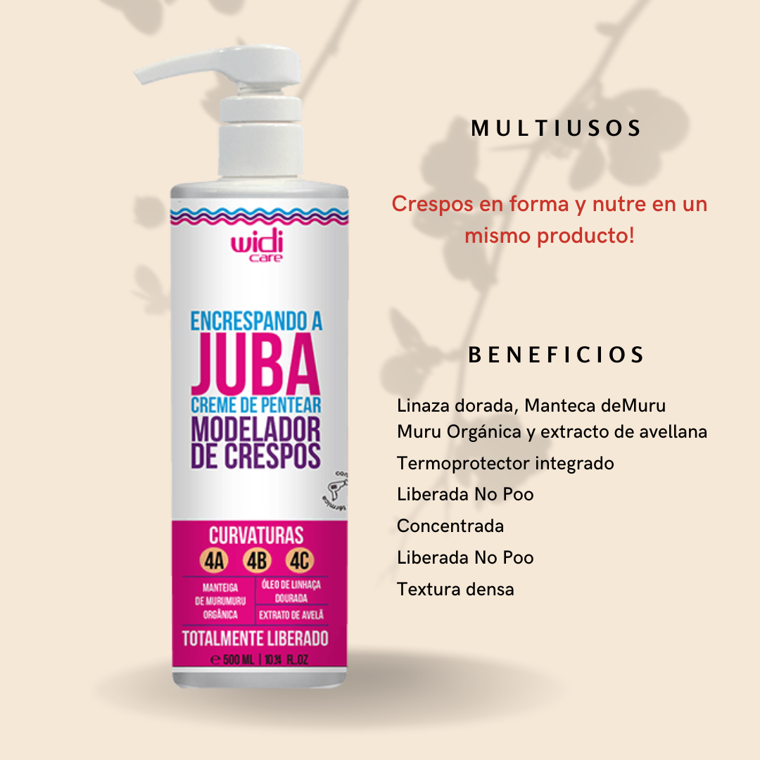 Encrespando la Juba, Crema de Peinar modeladora de Crespos, 500 ml